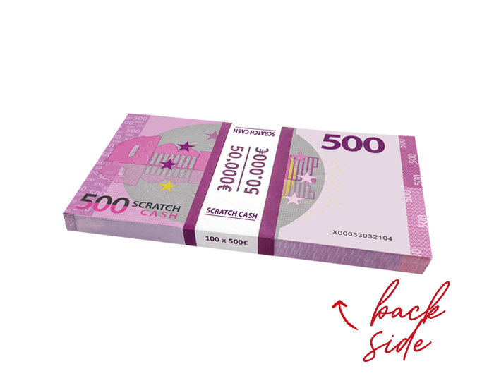 Scratch Cash Block 5 € Euro - 50 Fogli su cui Scrivere, Soldi Coupon, Block  Notes, Buoni Sconto, Gadget (Dimensioni Aumentate al 125% Rispetto a Quelle  Reali) : : Cancelleria e prodotti per ufficio